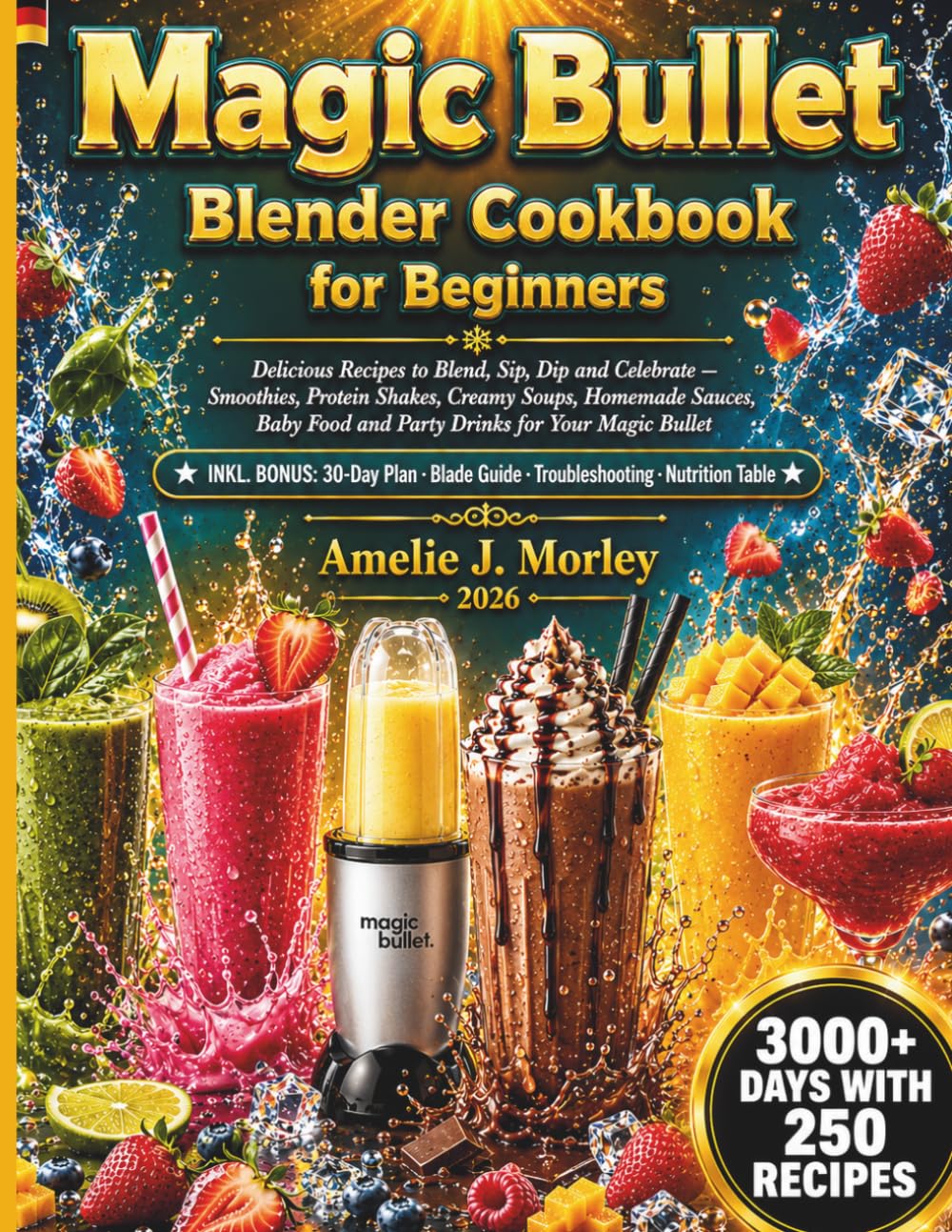 MAGIC BULLET Blender Cookbook For Beginners: Delicious Recipes to Blend, Sip, Dip and Celebrate Smoothies, Protein Shakes, Creamy Soups, Homemade ... Food and Party Drinks for Your Magic Bullet