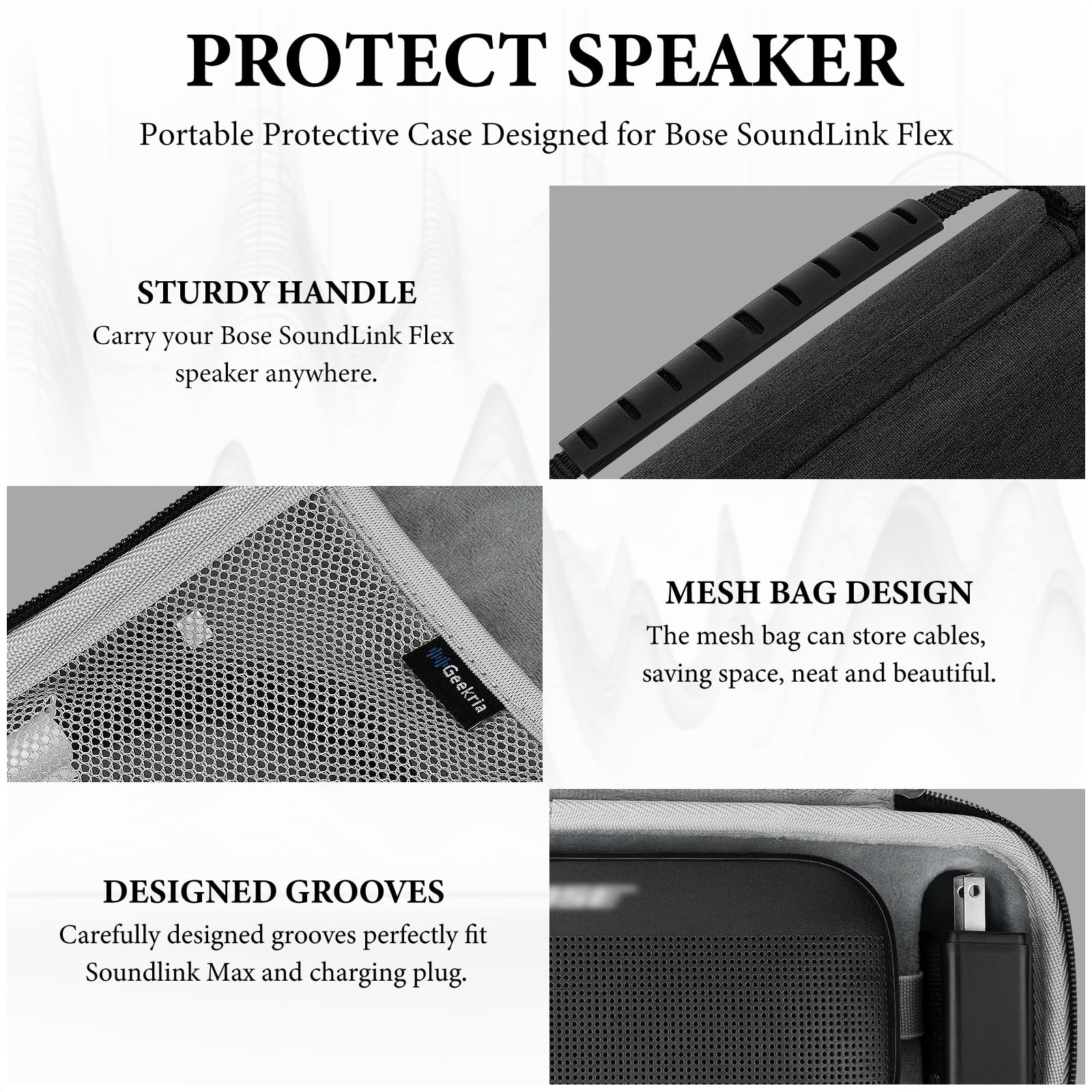 GEEKRIA Shield Speaker Case Compatible with Bose New SoundLink Flex 2nd Gen/SoundLink Flex Cover - Image 3