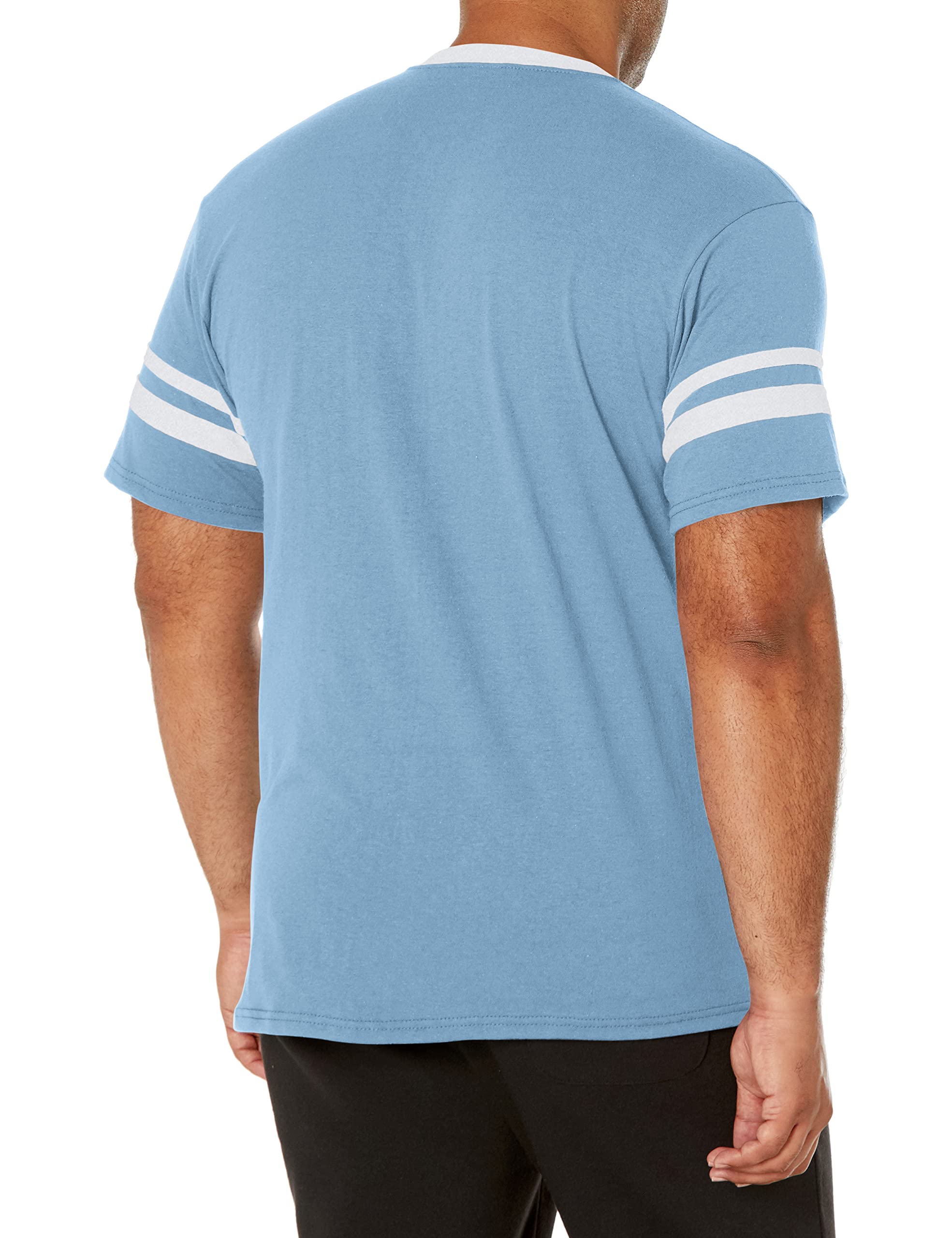 Augusta Sportswear Men's Medium Augusta Sleeve Stripe Jersey, Light Blue/White
