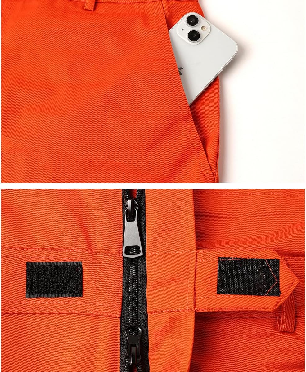 Mens Reflective Coverall Work Mechanics Coverall Work Suit Hi Vis Jumpsuit Bicolor Overalls - Image 6