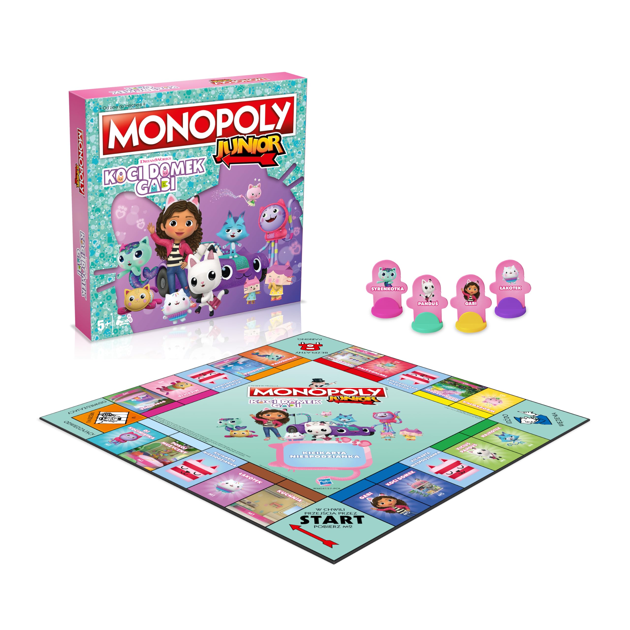 MONOPOLY - Juego de mesa Cat House Gabi edición familiar para 2-4 jugadores para niños y adultos, juegos de mesa para niños a partir de 5 años, regalo perfecto para niños y adultos