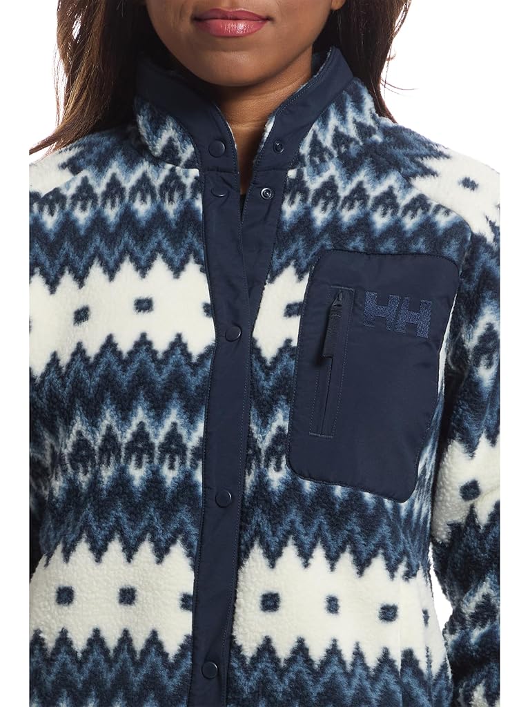 Blue Helly Hansen Imperial Printed Pile Snap