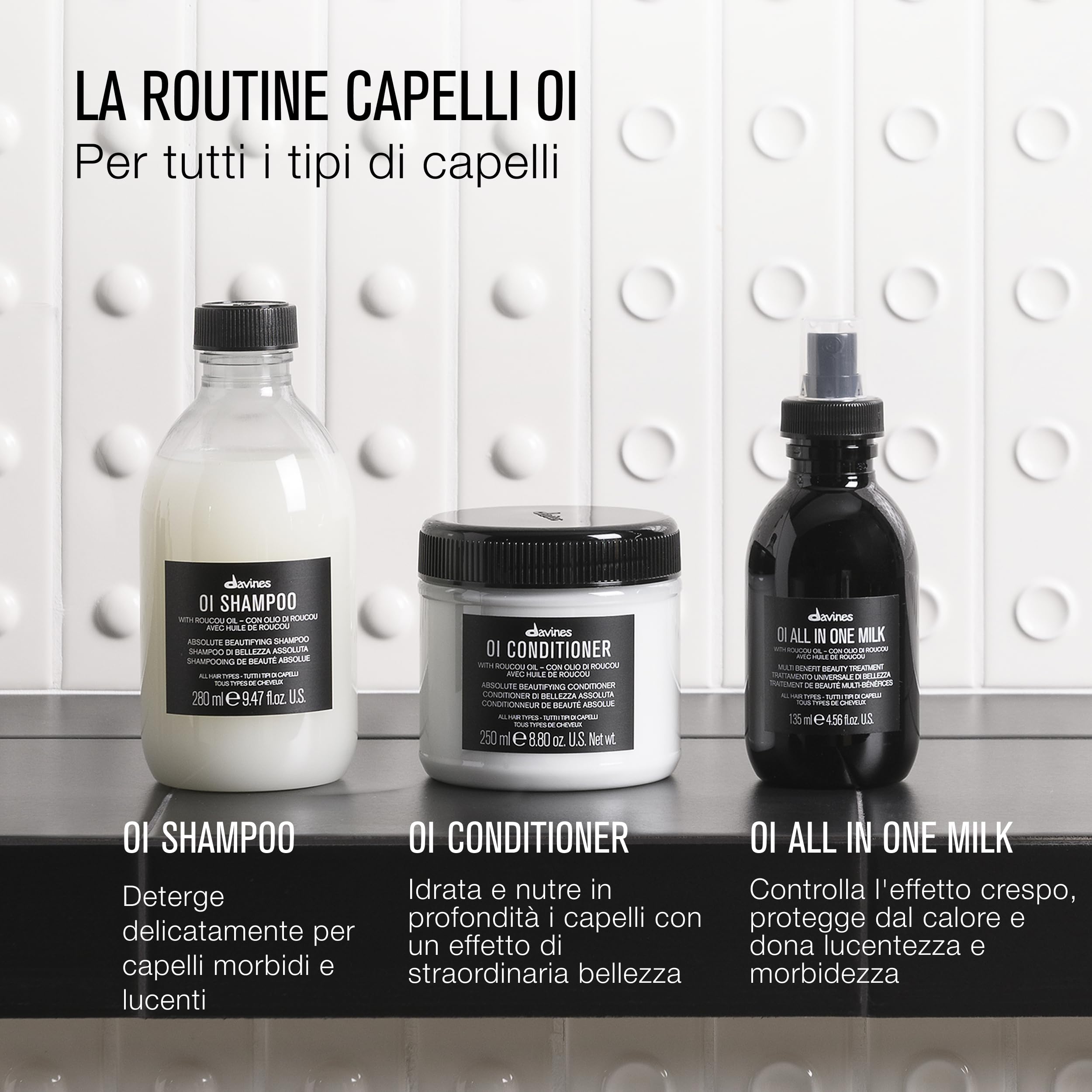 Davines OI Conditioner - Crema condizionante extra beauty antiossidante - Conditioner in crema ideale per tutti i tipi di capelli - Azione idratante e antiossidante - Districa i nodi - 250 ml