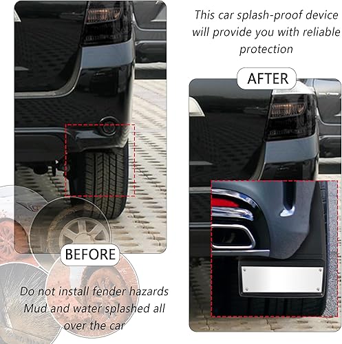 Miniatura 6 de 2 solapas de barro para automóvil, protector contra salpicaduras resistente con reflector nocturno, protectores universales para barro para