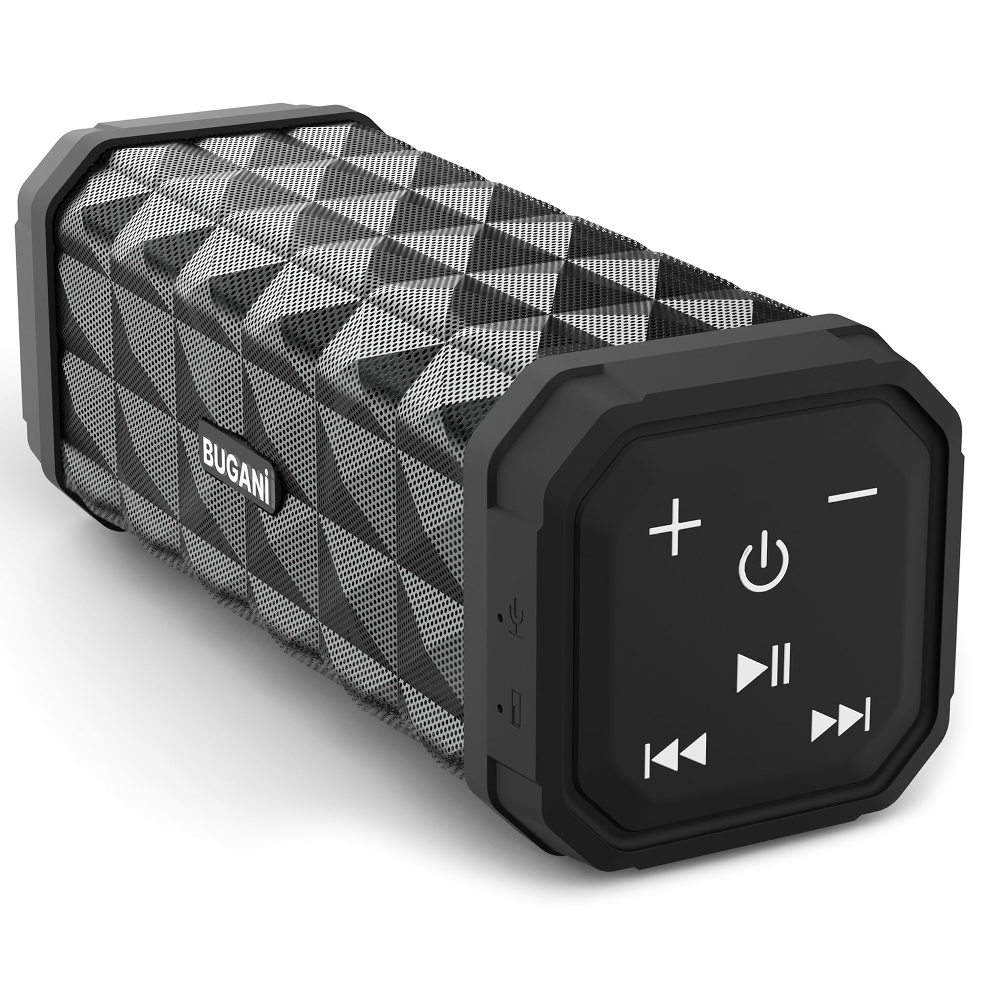 Bluetooth Speaker M99 Portable Speaker Bluetooth Wireless, Louder Volume, Stereo Sound, 24H Playtime, 100ft Connection Range, IPX5 Waterproof, Built-in Mic, Wireless Speaker for Home, Outdoor, Black