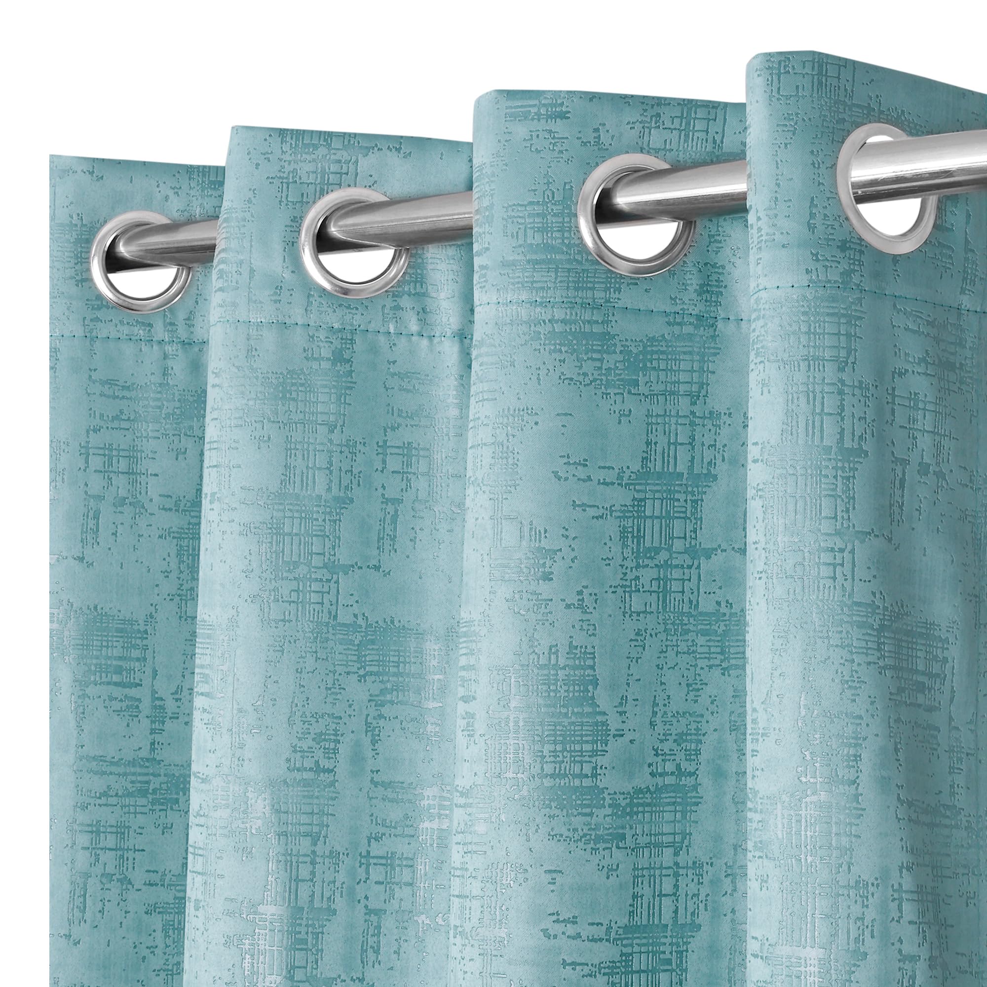 Ultica Fab® Premium Decorative Blackout Solid Curtains for Bedroom | 100% Light Blocking, Thermal Insulated Window Panels | Energy Efficient, Noise Reducing Drapes| 5X4 feet, Set of 2, Aqua