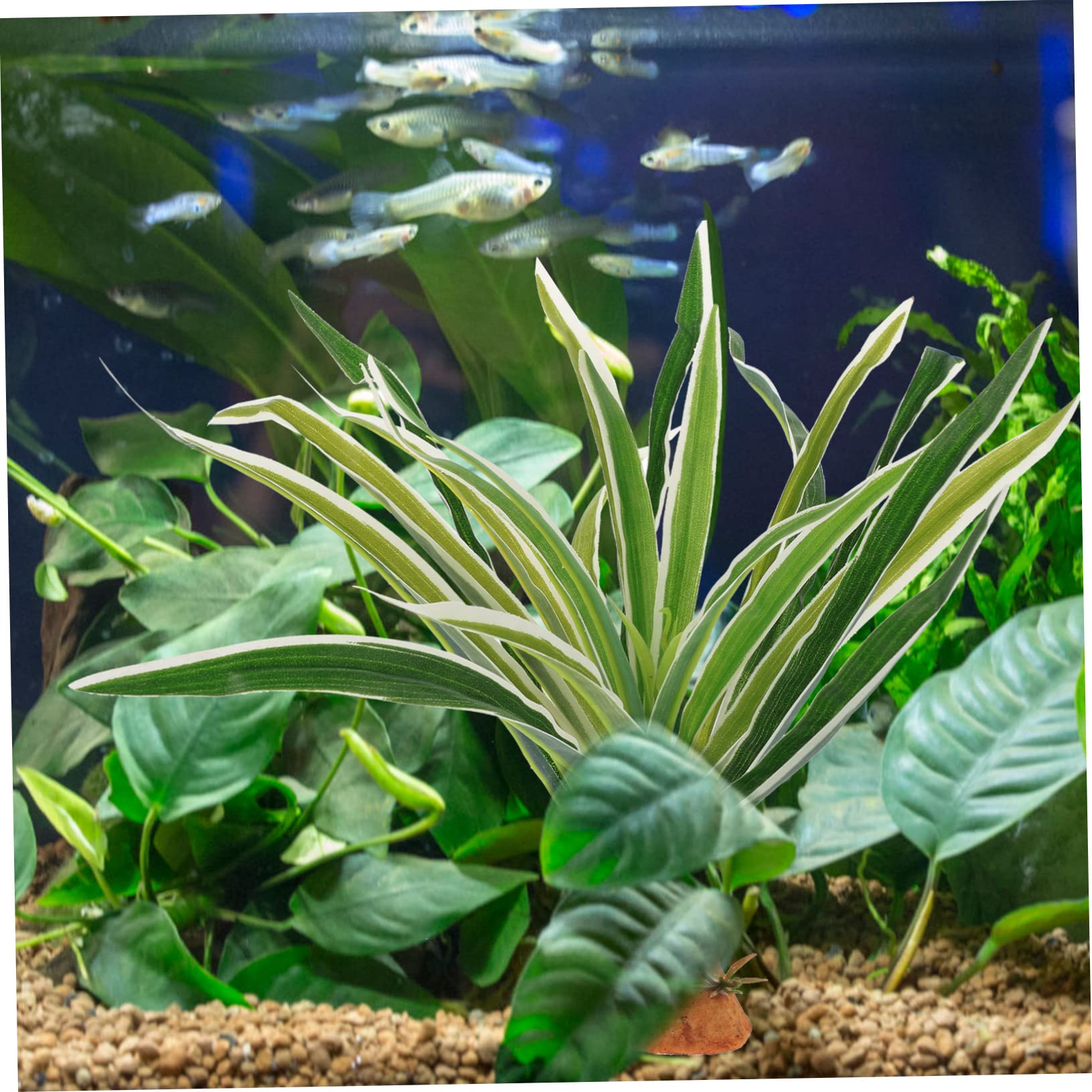 DOITOOL 5 Plantas Artificiales Resistentes Al Agua para Acuario De Reptiles Decoración De Terrario Verde.