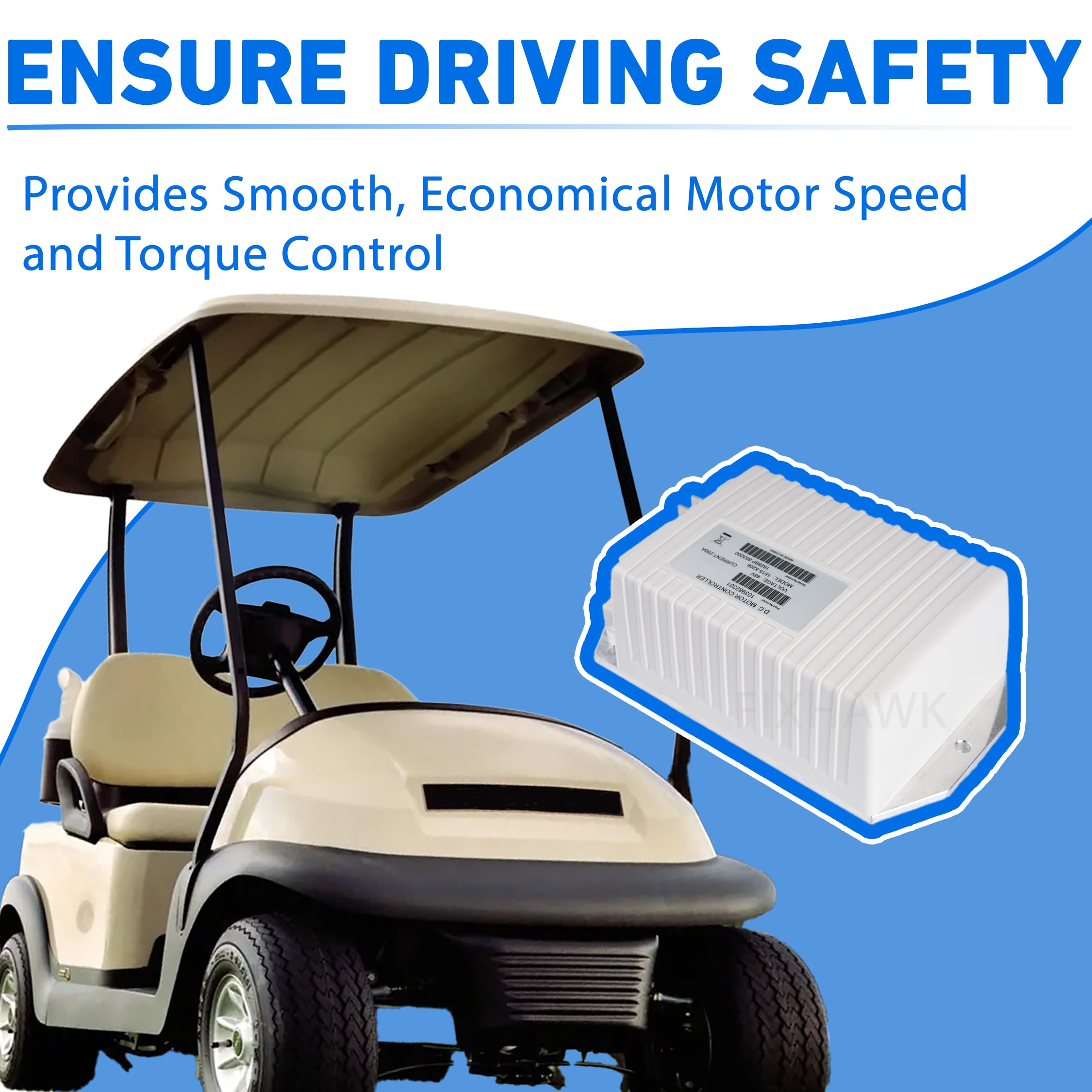 1515-5206 Club Car Precedent Motor Controller, weiß, 48 V, 250 A DC Curtis Controller #1515-5206, passend für Club Car Precedent & Tempo&Onward 2014–2019 Golfwagen