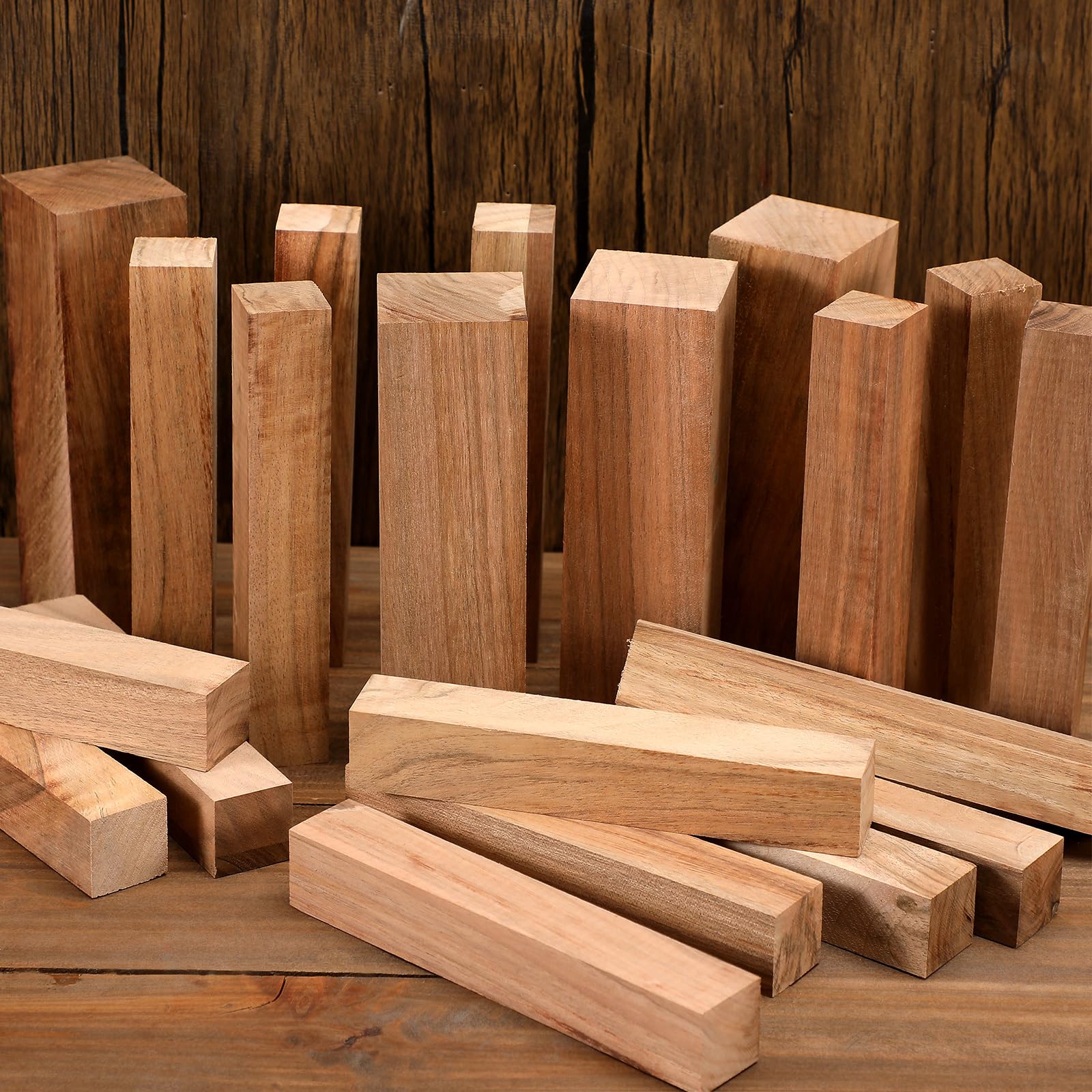 20 bloques de madera de nogal para tallar espacios en blanco de
