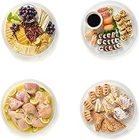 Vista 4 de Tupperware Recipiente redondo de 12 pulgadas, servidor de pasteles, mensajero de cupcakes, contenedor de almacenamiento de galletas con sello azul