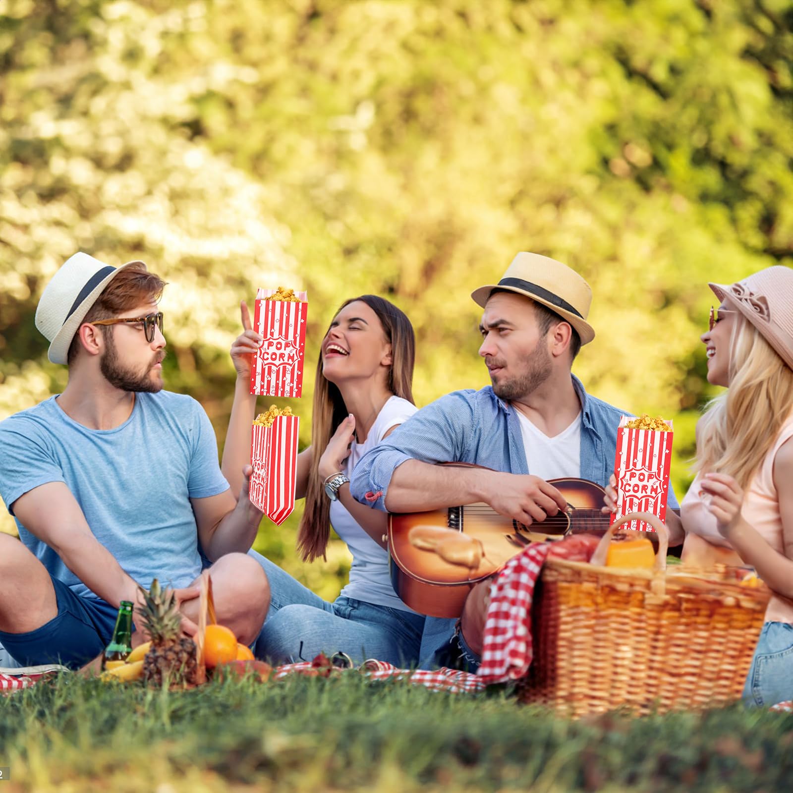 400 Stück kleine Popcorn-Tüten, 28 ml, Papier-Popcorn-Tüten für Popcorn-Maschine, fettdichte Popcorn-Behälter, Becher für individuelle Portionen, Party, Filmabend