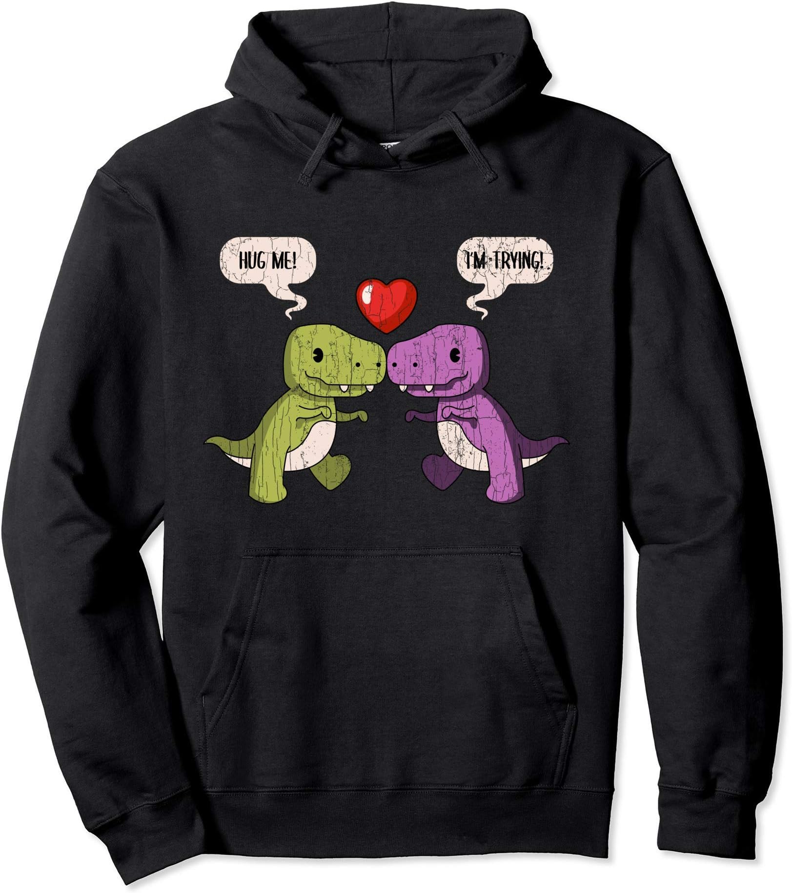 funny dino graphic hoodie