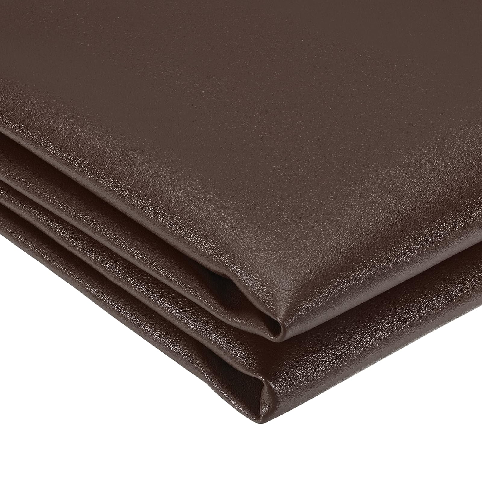 sourcing map Marine Vinyl Fabric, 54 Inch 1 Yard Upholstery Faux Leather Soft Waterproof PVC Sheets Fabric for Crafts DIY Sewings Sofa Wallets Handbag Car, Dark Brown