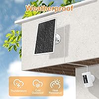 Vista 5 de Panel solar de cámara de anillo, compatible con batería Ring Stick Up, batería de cámara Ring Spotlight, impermeable, carga rápida de 6 W, enchufe