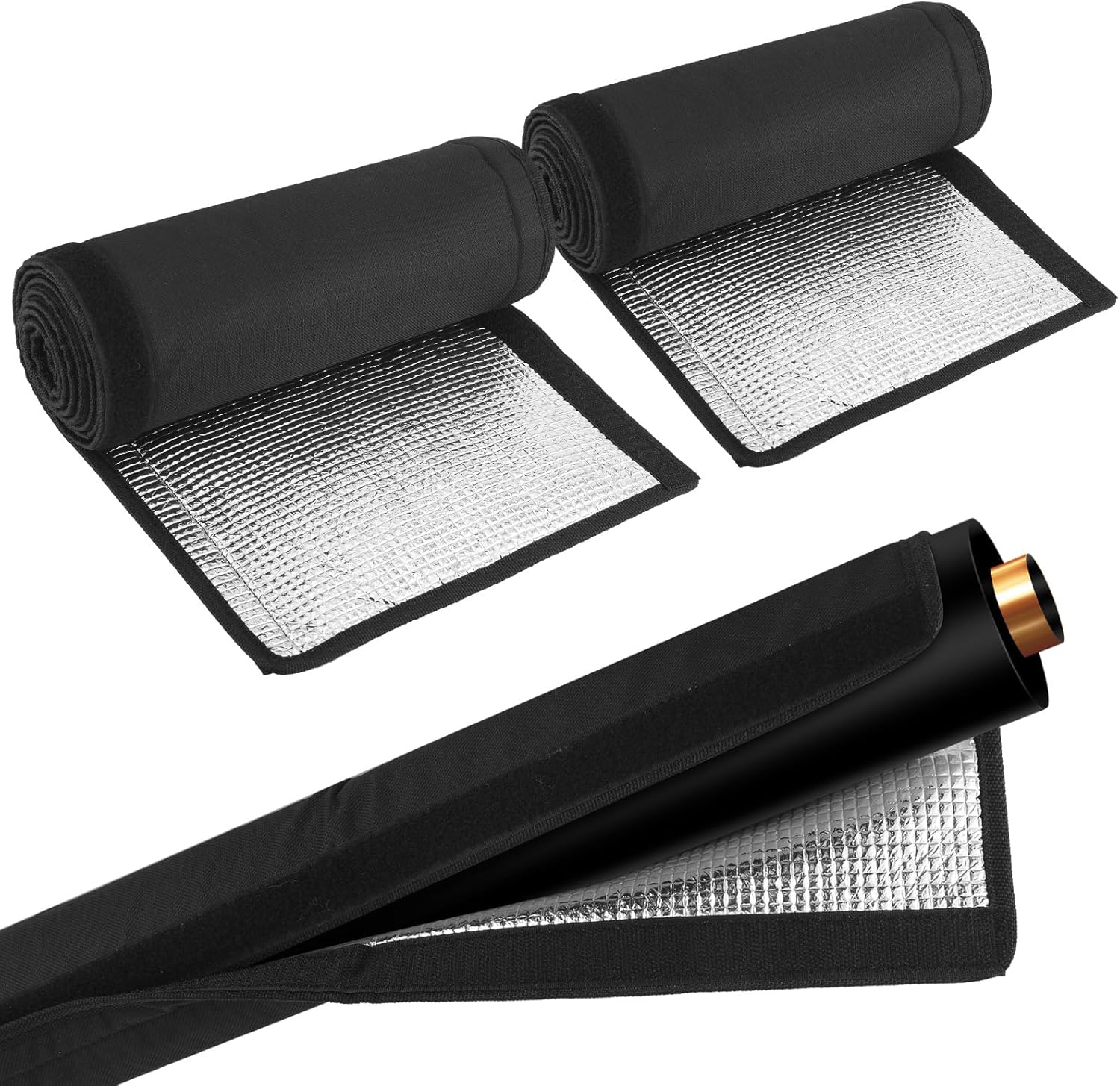 2 Pcs HVAC Copper Pipe Insulation Sleeve 3 Layer Air Conditioner Line Protector 72 x 10.2 Inch AC Thermal Wrap for Outdoor Central Air Mini Split Systems