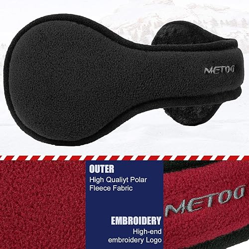 Miniatura 4 de Metog Unisex Foldable Ear Warmers Polar Fleecekints Winter EarMuffs