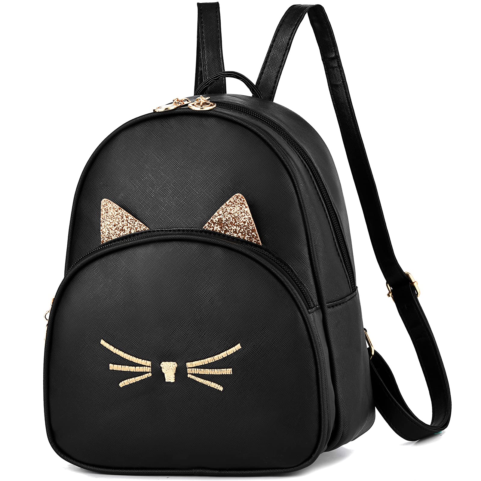 ARDIKAMA Mini Backpack Purse for Women Small Fashion Backpack for Ladies PU Leather Shoulder Backpacks with Cat Print