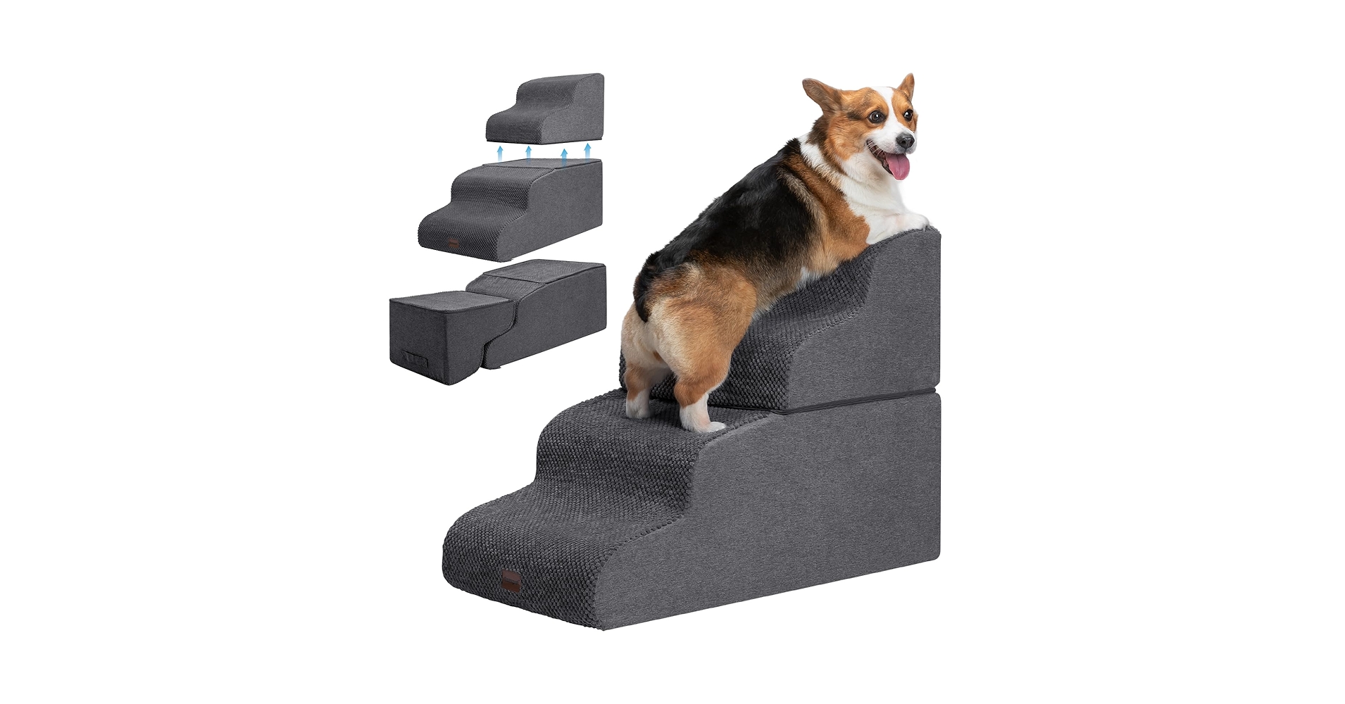 PET 7cm×5m 100cm/loop 踏阶梯影 Amazon.com : Garnpet Dog Stairs for High Beds, 4-Step Dog