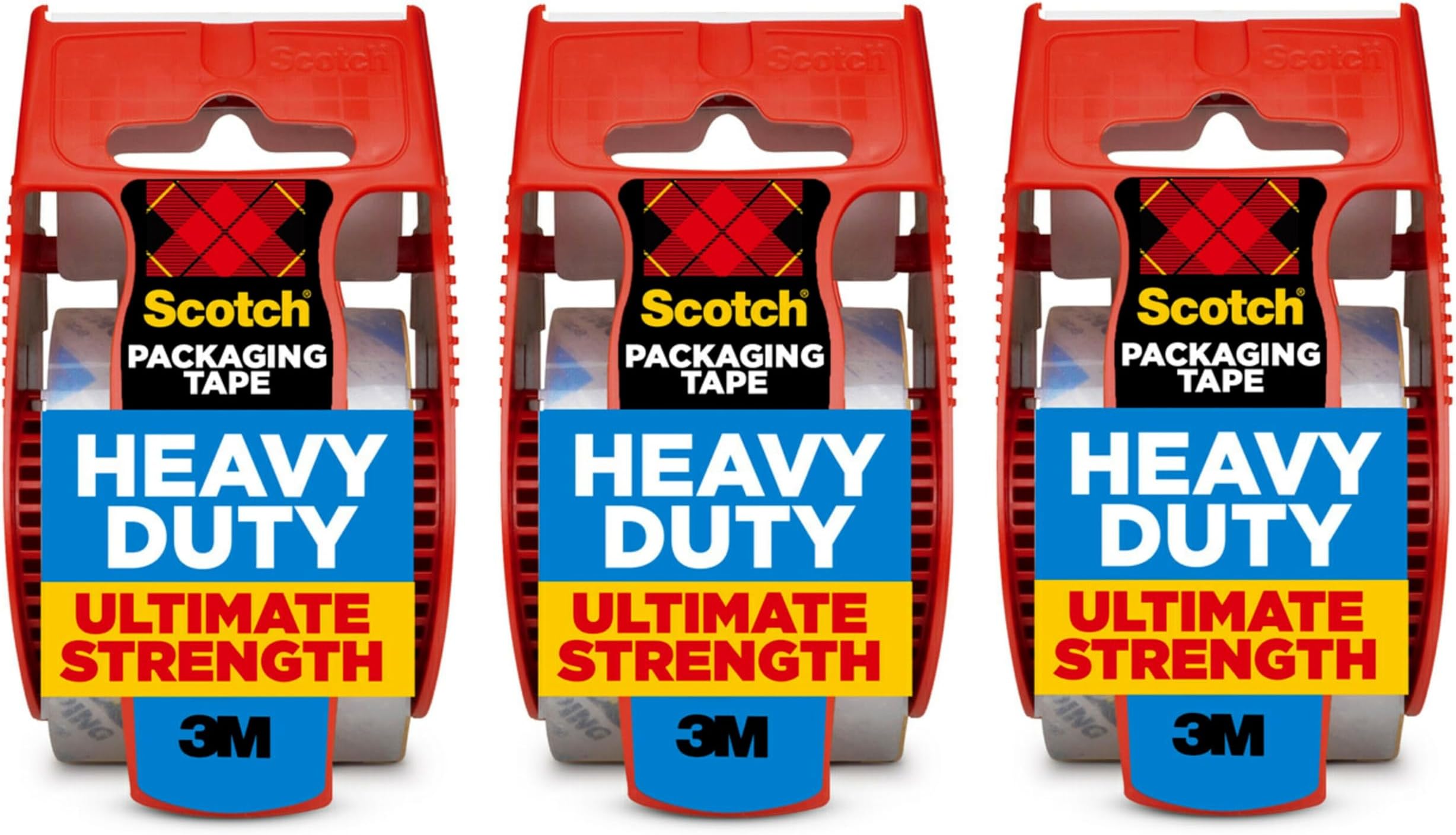Heavy Duty Shipping Packaging Tape, 2 x 800 - Clear (3 Tapes) (1, Clear)