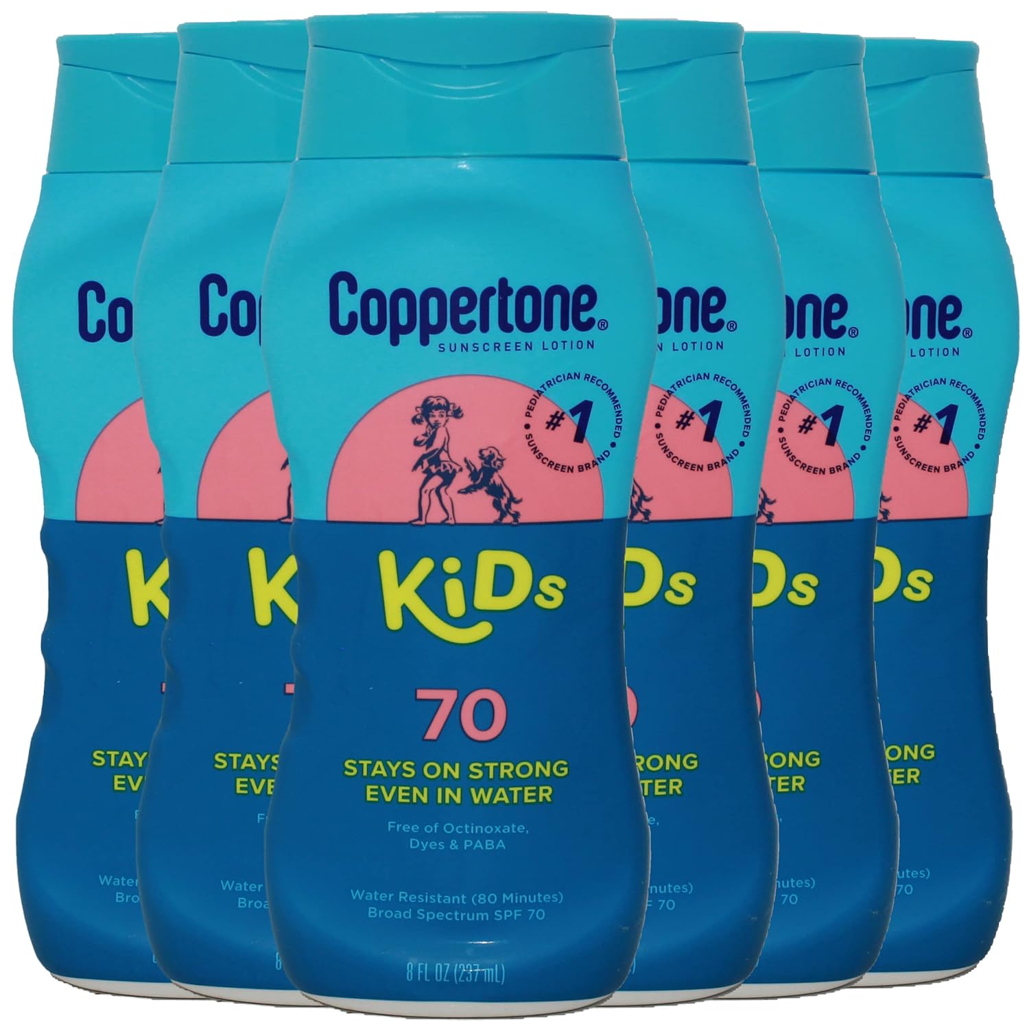 Coppertone Kids Sunscreen Lotion, SPF 70 Sunscreen for Kids, 1 Pediatrician