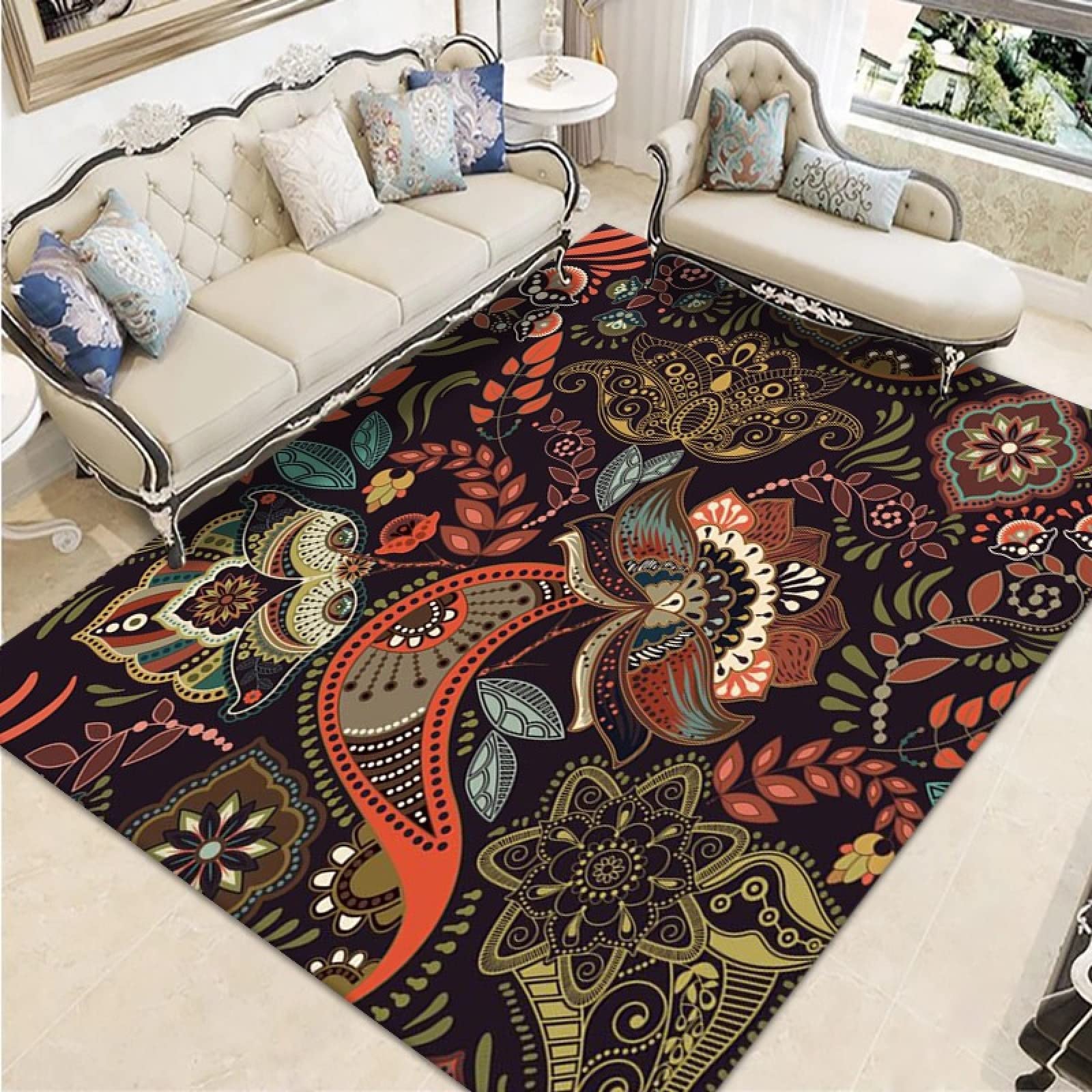 Tapis d'entrée lavable et antidérapant en polyester pour intérieur et extérieur