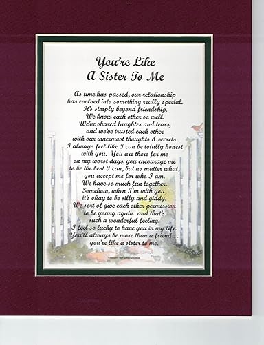 Miniatura 3 de You're Like A Sister To Me  Un poema de regalo para un mejor amigo  Poema de amistad  Versículo de mejor amigo  Regalo de cumpleaños de 30, 40 o 50