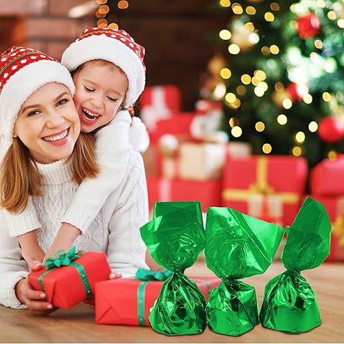 Miniatura 6 de Rollo de celofán verde, papel de regalo de celofán verde translúcido, 16 pulgadas de ancho x 100 pies de largo, rollos de celofán de colores para