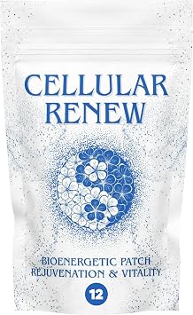 Cellular Renew Bio-Energy Patches, Vagus Nerve & Natural Wellness Support, Non-Transdermal Ion-Reactive Technology for Energy & Focus 12 Pack