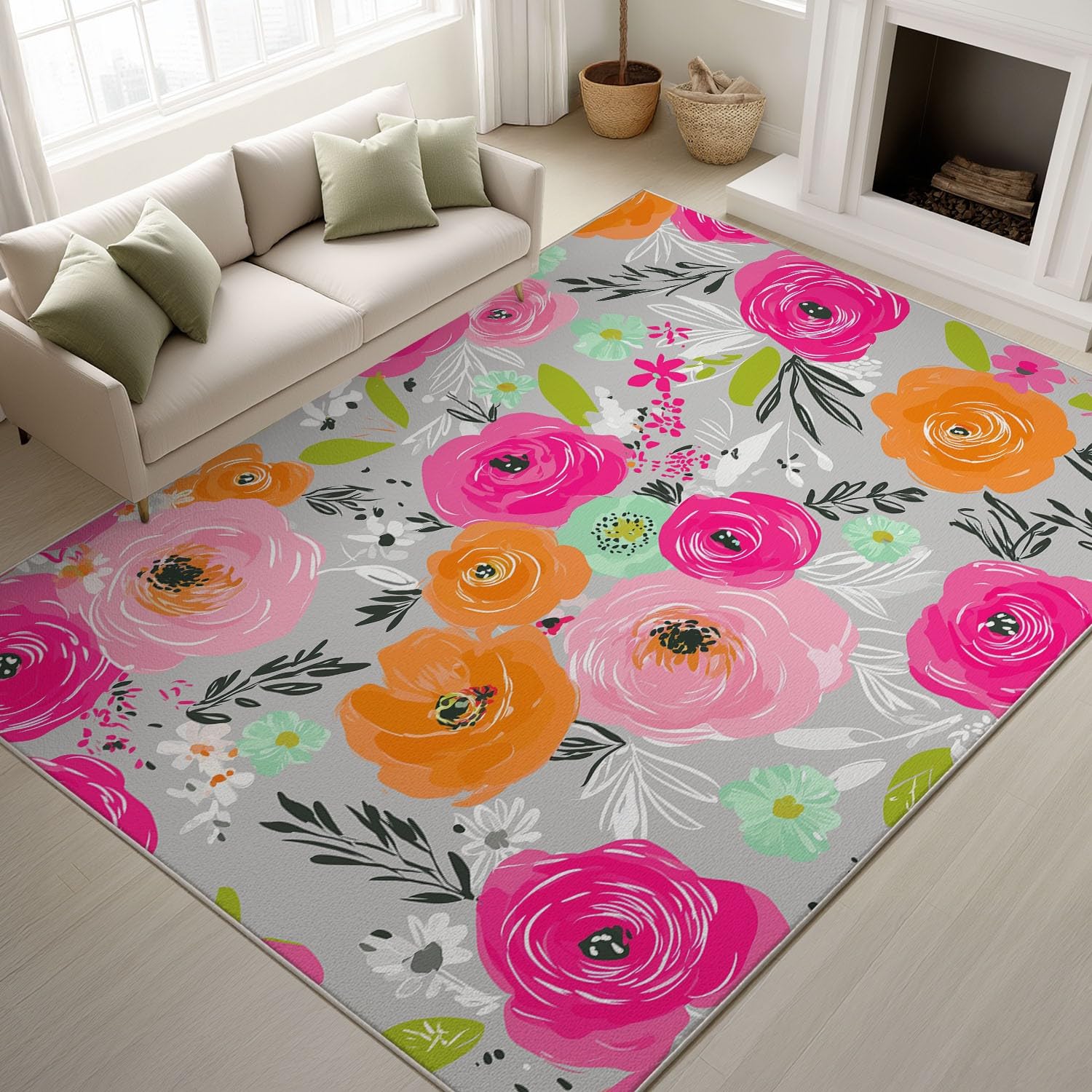 Tapis de salon doux et antidérapant 120x160 lavable pour un nettoyage facile au quotidien