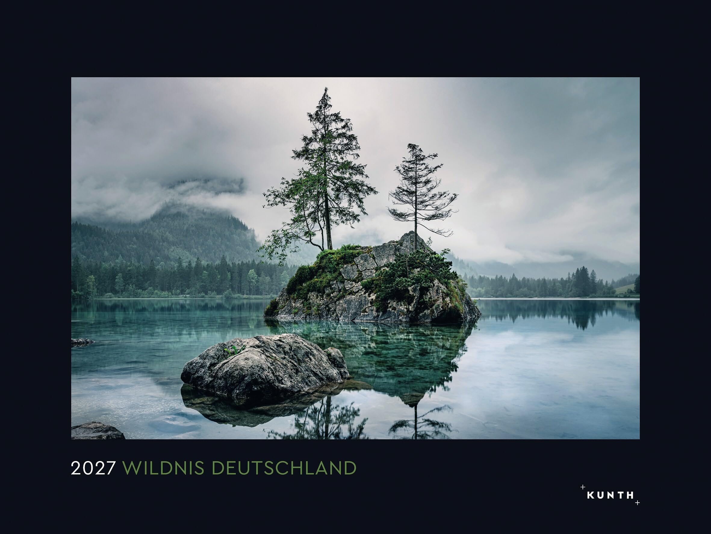 Kalender 2027 Wildnis Deutschland KUNTH grand format à spirale pour une décoration épurée