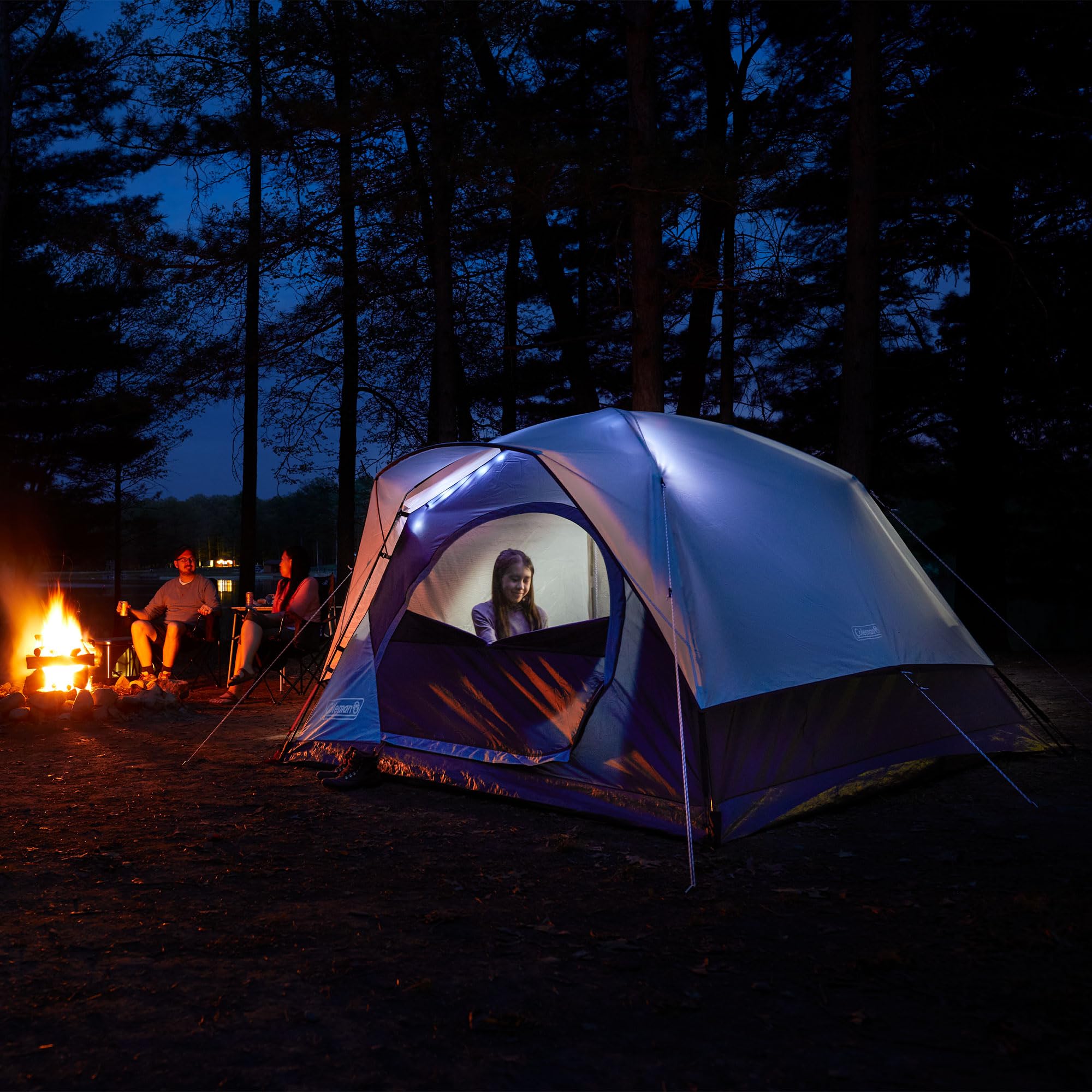 Amazon.com : Coleman Skydome Camping Tent with LED Lights