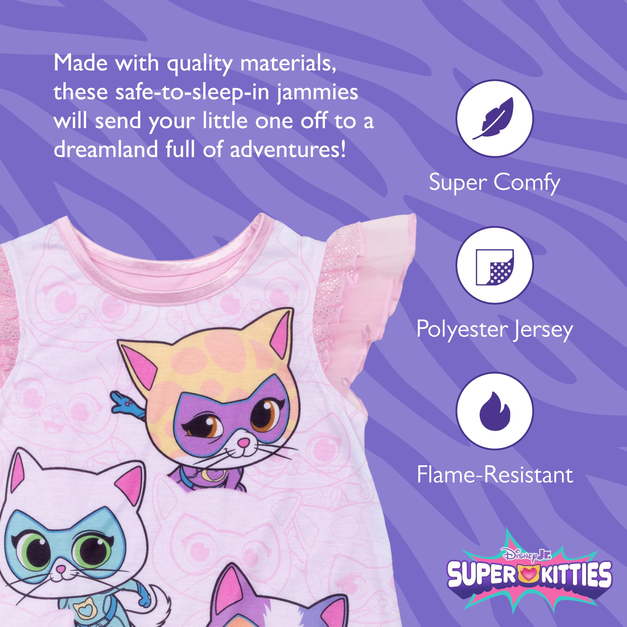 Disney Camisón para niñas, pijama suave y lindo para camisón para niños