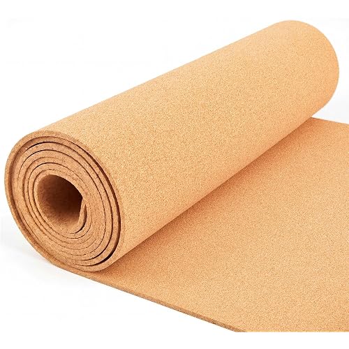 Pangda 16in x 5.4ft Multi-Purpose Cork Roll, 1/2" Thick Cork Sheet for DIY