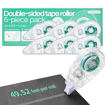 6-Pack Scrapbook Glue Tape Runner, 49.52ft No Residue Double-Sided