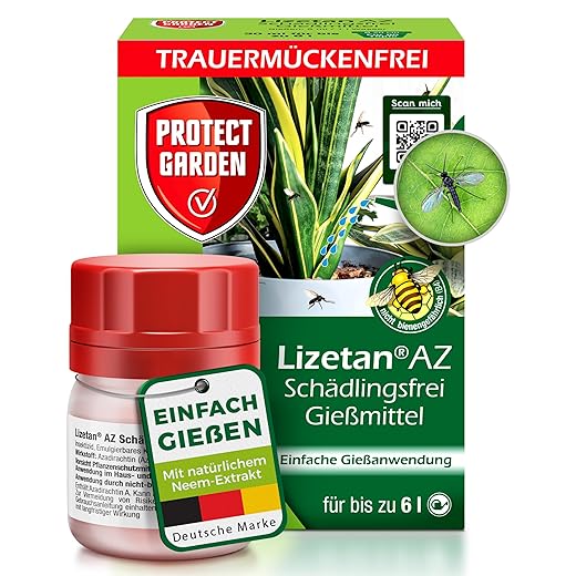 PROTECT GARDEN Lizetan AZ Schädlingsfrei gegen die Larven der Trauermücken und andere Bodenschädlinge , 30 ml Konzentrat