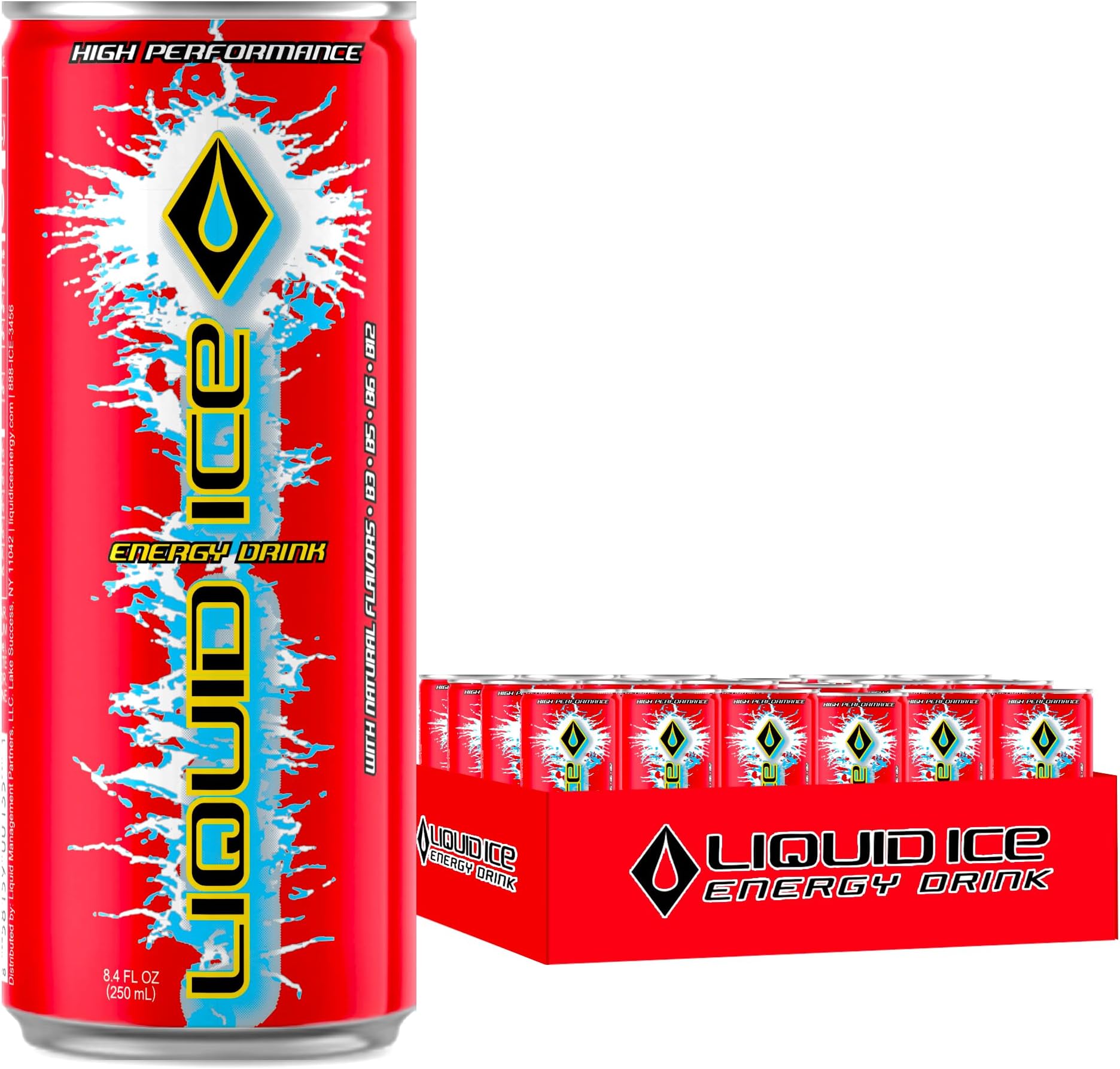 Liquid Ice Energy Drink - Cherry-licious (8.3 Fl Oz, 24 Count)