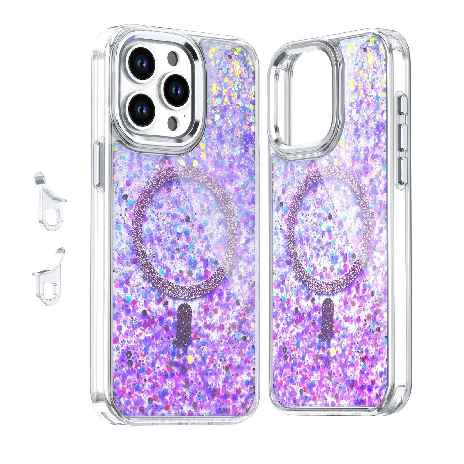 Coque Anti-choc iPhone 14 Pro Violet : Clarté Durable et MagSafe Intégré - 8
