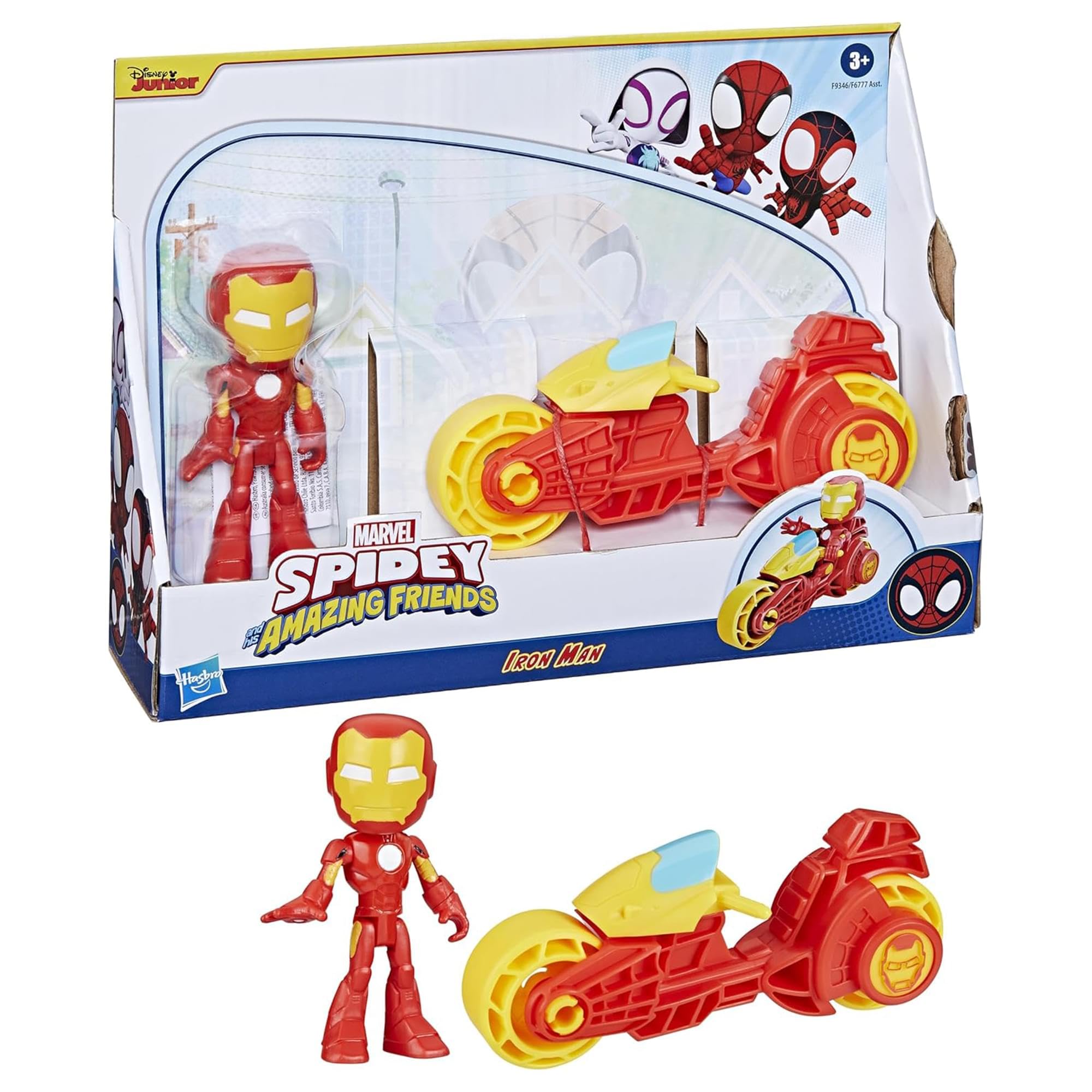 Marvel – Figurine Spidey Et Sa Moto – 10 Cm – Spidey Et Ses Amis – Dès 3 Ans – Jouet Super-héros