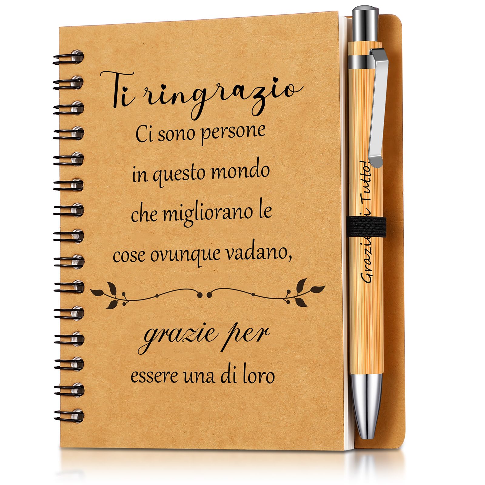 Nuenen Set Regalo Ringraziamento 4 Pezzi – Borsa Tote Arcobaleno, Trousse, Quaderno E Penna – Regalo Motivazionale Per Insegnanti, Dipendenti E Colleghi