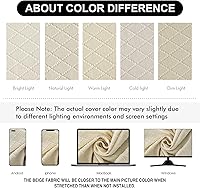 Vista 5 de Genina Fundas de asiento impermeables para sillas de comedor, fundas para sillas de comedor y cocina (beige, 2 piezas)