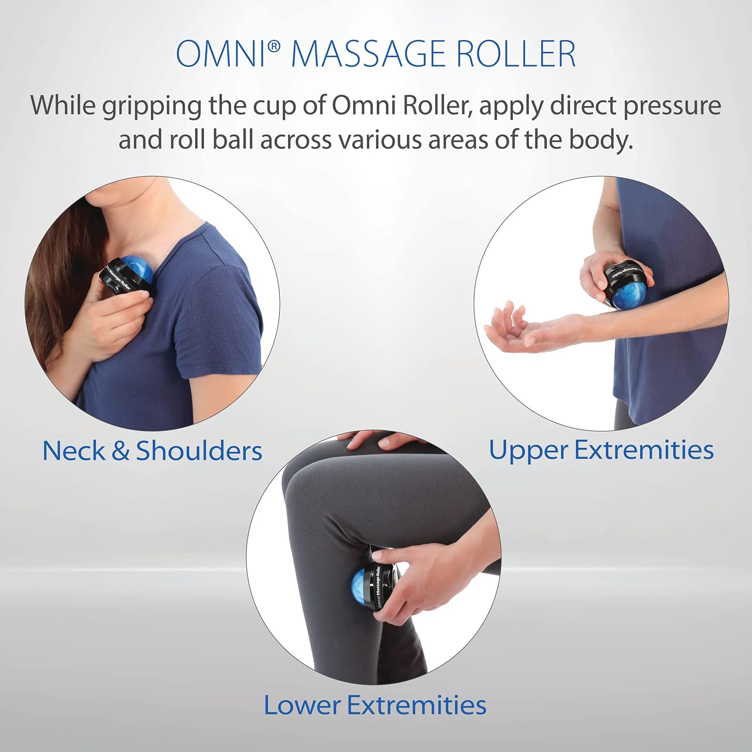 Omni Massage Roller Black Cap - Purple