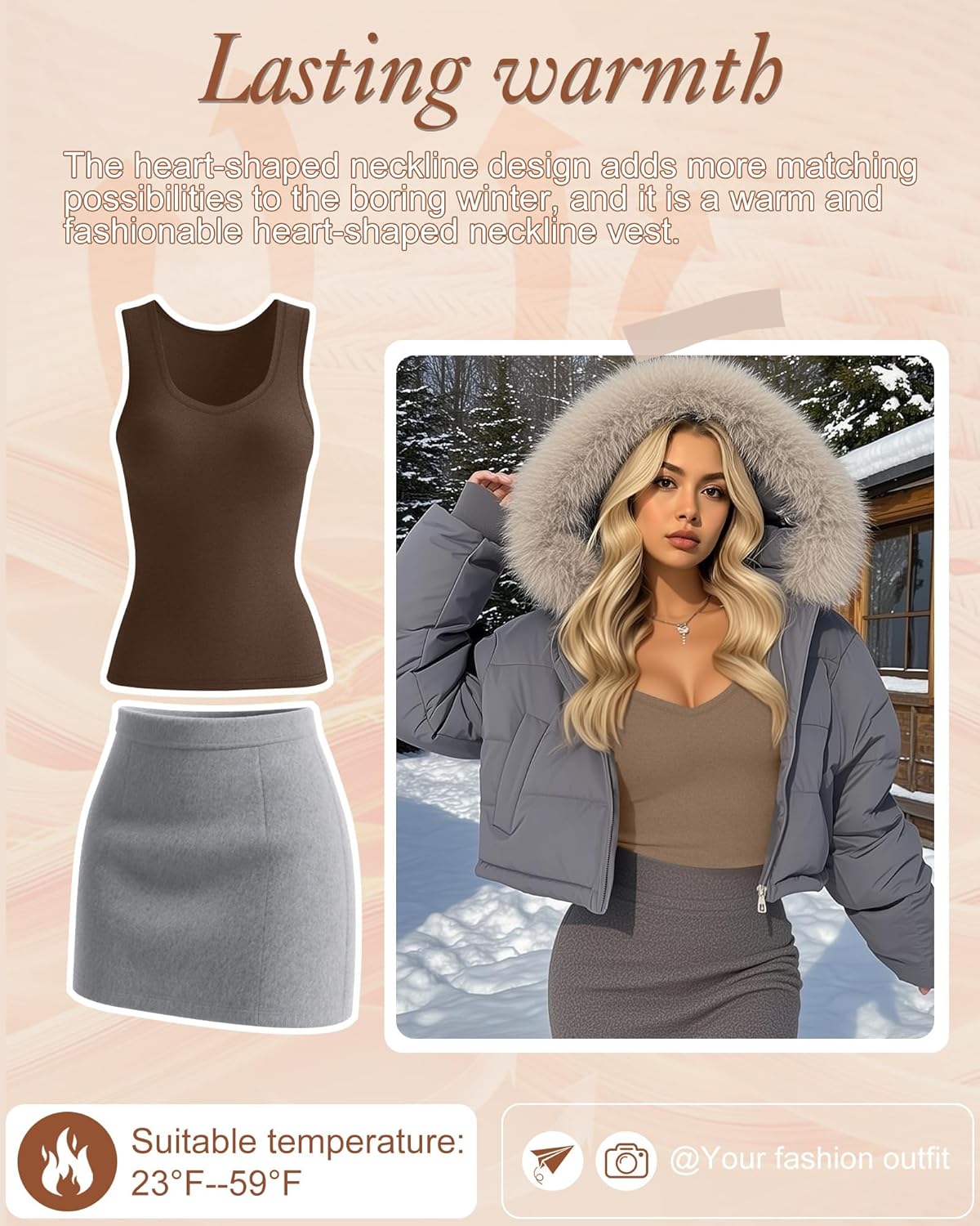 4 Pcs Womens Thermal Tank Tops Sleeveless Sweetheart Neck Undershirts Fleece Base Layer Lightweight Underwear Tops - Image 5