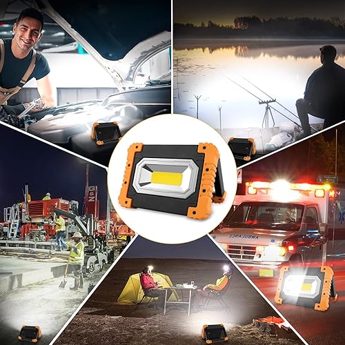Miniatura 7 de Luz de trabajo recargable, COB 1100 LM LED luces de trabajo con capacidad de 4500 luces de trabajo portátil de rotación de 180 IP65 impermeable para