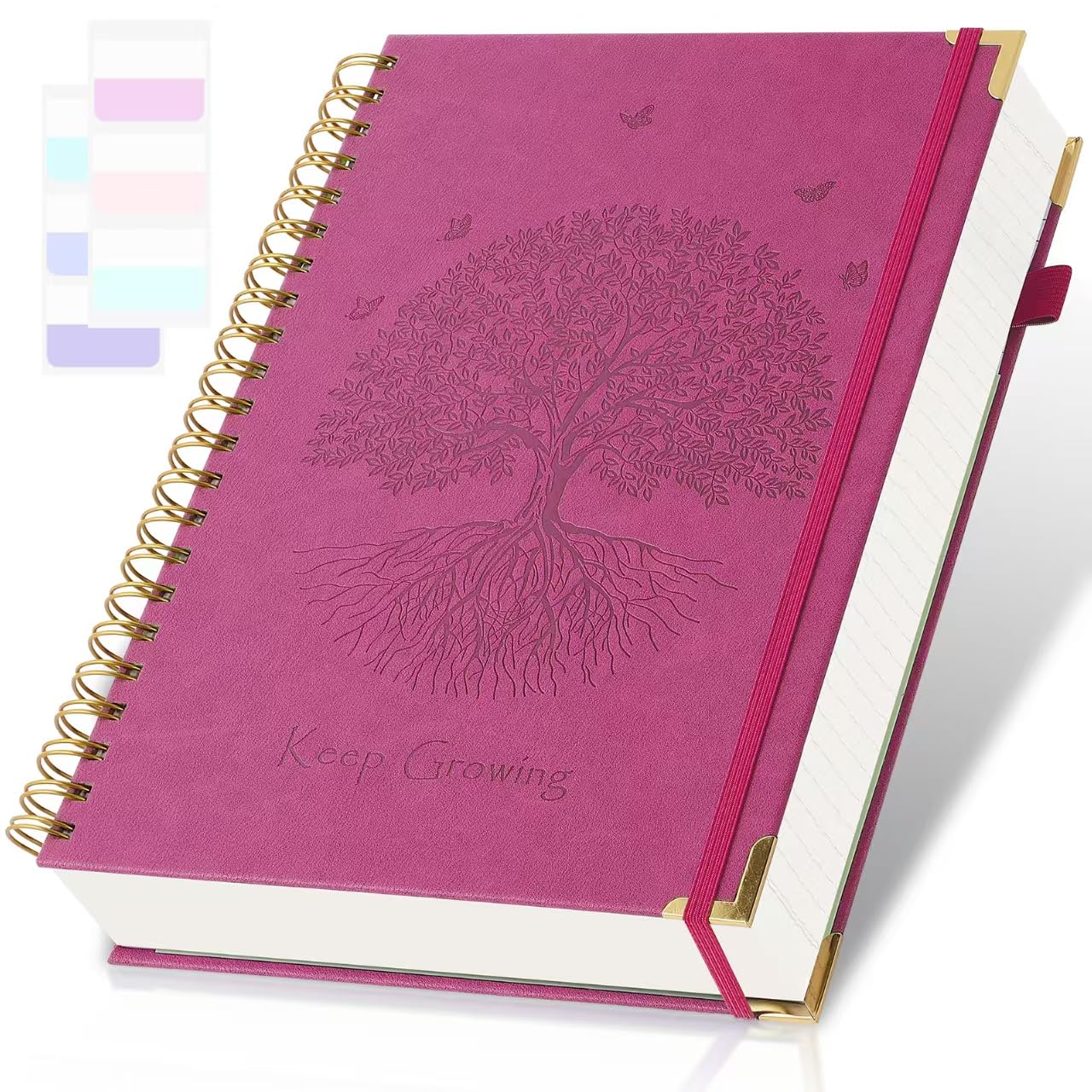 Spiral Notebook, College Ruled Notebook, 8.5" x 11", 300 Pages Leather Journals for Writing, A4 Hardcover Journaling Notebooks for Work School, 24pcs