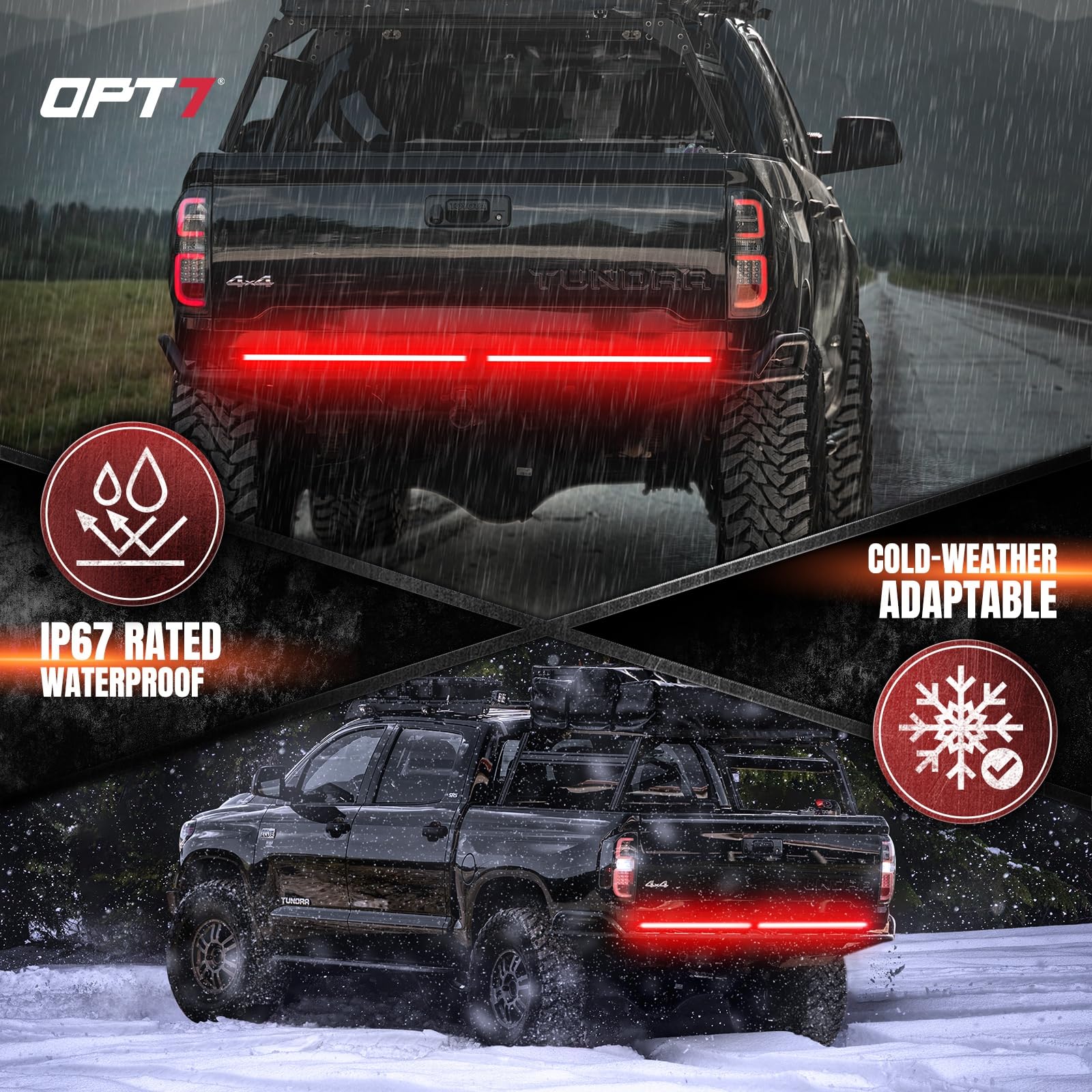 ぶるーらいと Amazon.com: OPT7 Redline Parlux Triple Row LED Tailgate