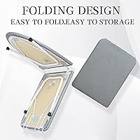 Vista 3 de Tabla de planchar de mesa, tabla de planchar portátil con soporte para plancha, tabla de planchar pequeña plegable con cubierta resistente al calor