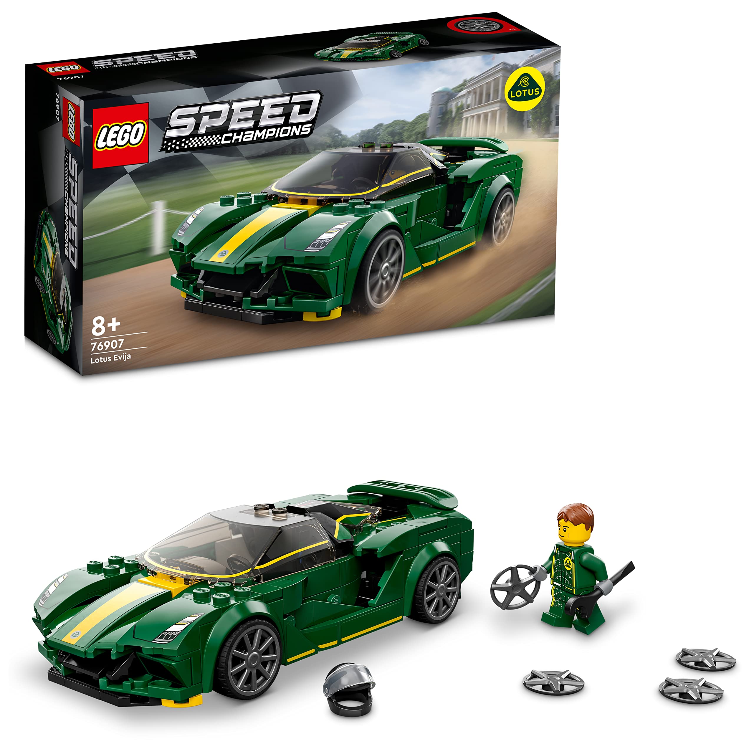 LEGO Speed Champions Lotus Evija 76907 Building Kit (247 Pcs),Multicolor