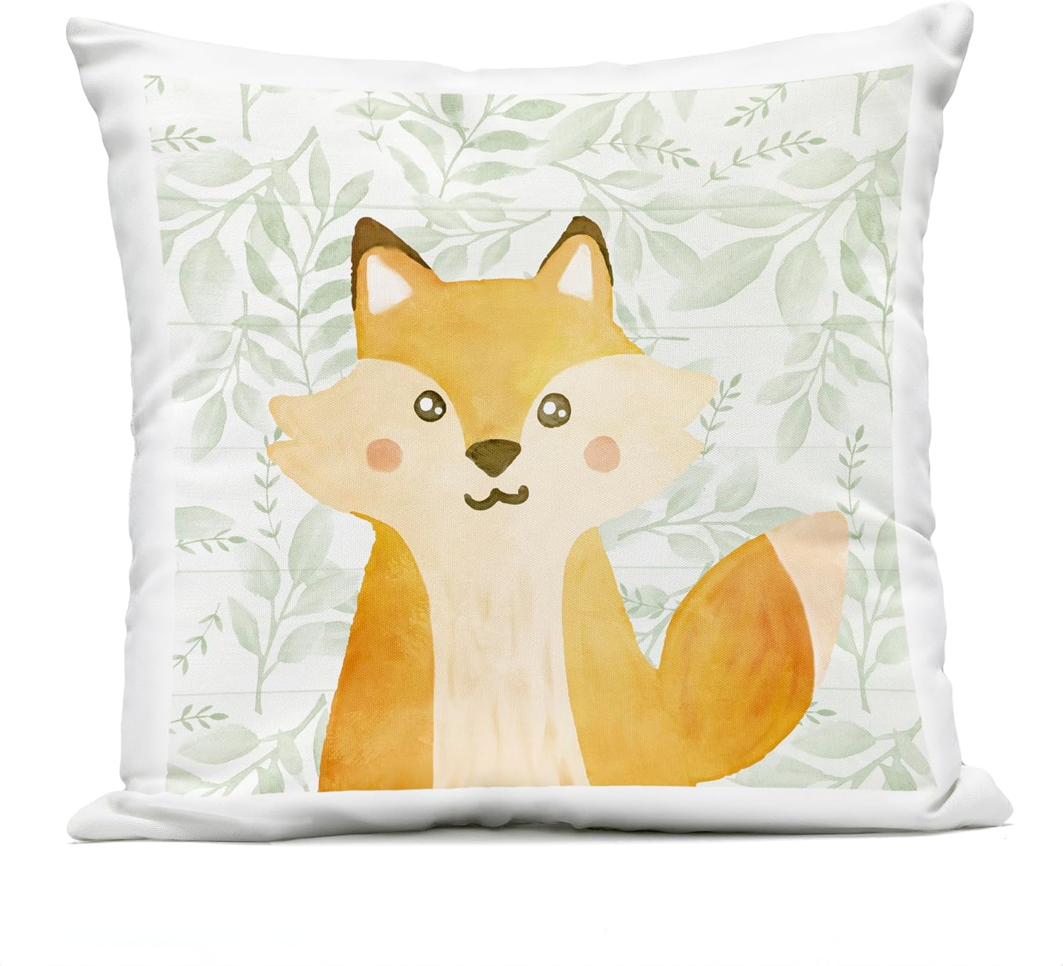 Stupell Industries Joyful Fox on Botanicals Outdoor Printed Throw Pillow, 18 x 7 x 18, Orange