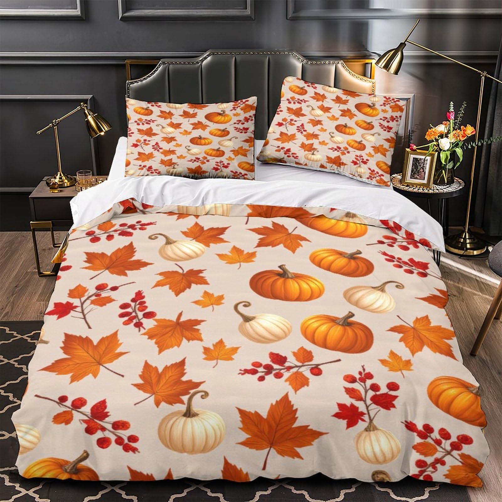 Parure de lit hypoallergique en microfibre respirante avec fermeture éclair pratique