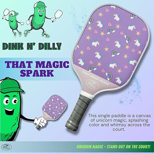 Miniatura 5 de Dink N' Dilly Pickleball Paddle USAPA Approved Lightweight with Cushion Grip, Ideal for All Skill Levels, Premium Quality Paddle and Balls for